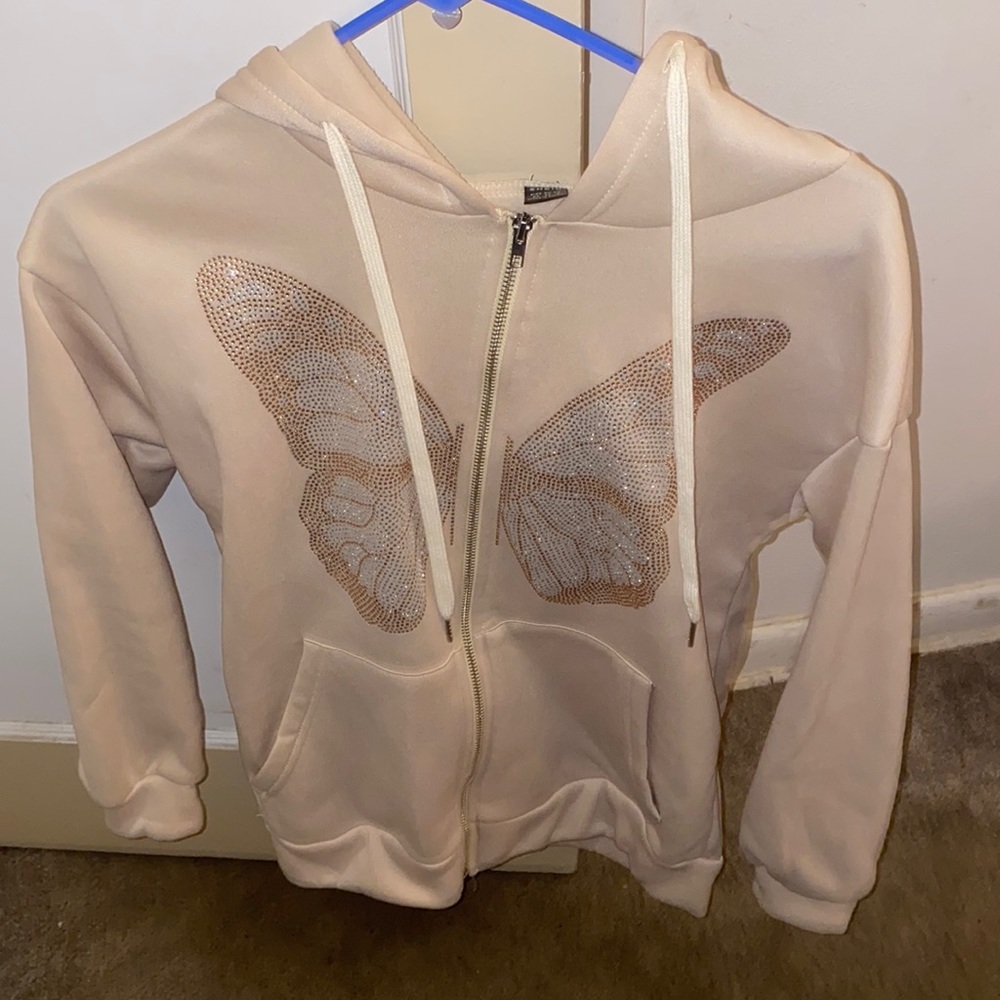 Rhinestone butterfly jacket